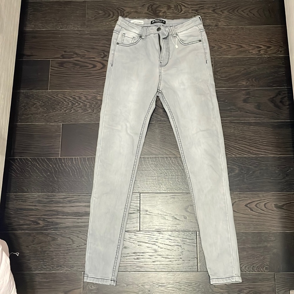High waist Skinny pale blue jeans